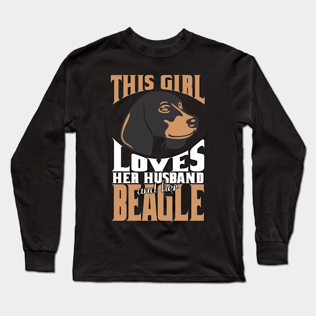 This girl loves her husband and her Beagal Long Sleeve T-Shirt by variantees